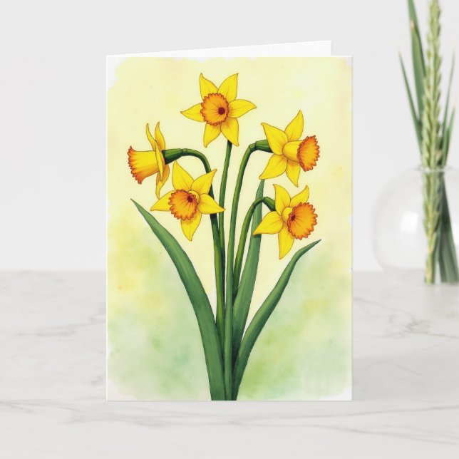 Spring Blooms Watercolor Art Card (Front)