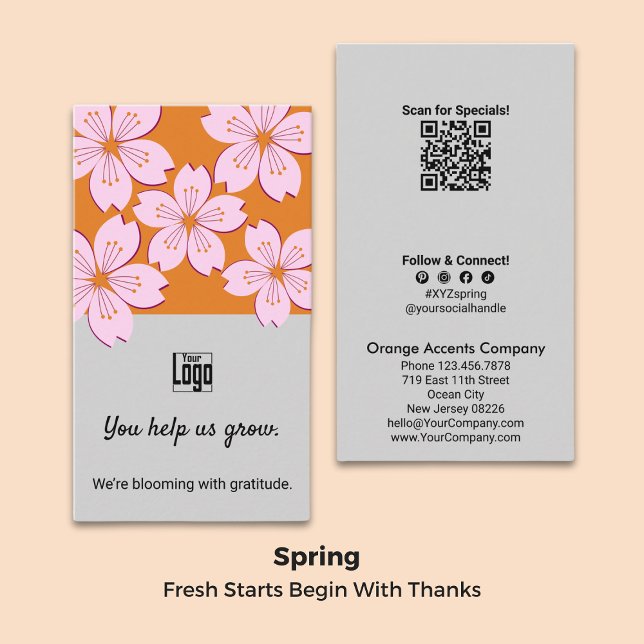 Spring Blooms You Help Us Grow Appreciation Card (Spring Blooms You Help Us Grow Appreciation Card)