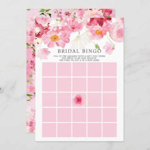 Spring Blossom BINGO Bridal Shower Game Invitation