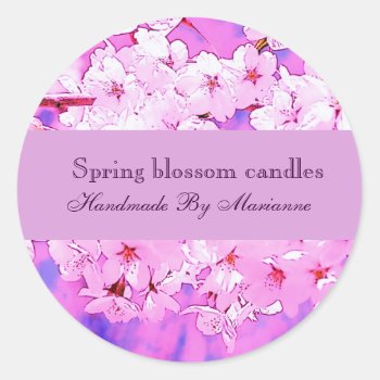 Spring Blossom Candles/ Soap Label by myworldtravels at Zazzle