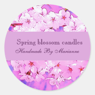 Spring blossom candles/ soap label