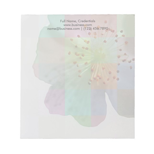 Spring Blossom Colorful Geometric Fine Art Notepad (Front)