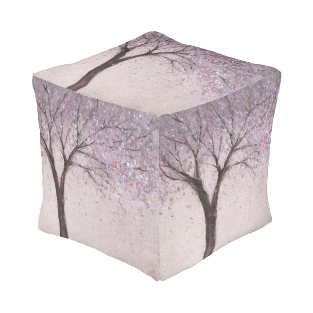 Spring Blossom II Pouf (Angled Front)