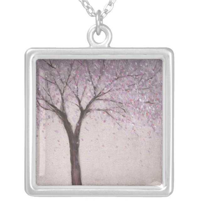 Spring Blossom II Silver Plated Necklace (Front)