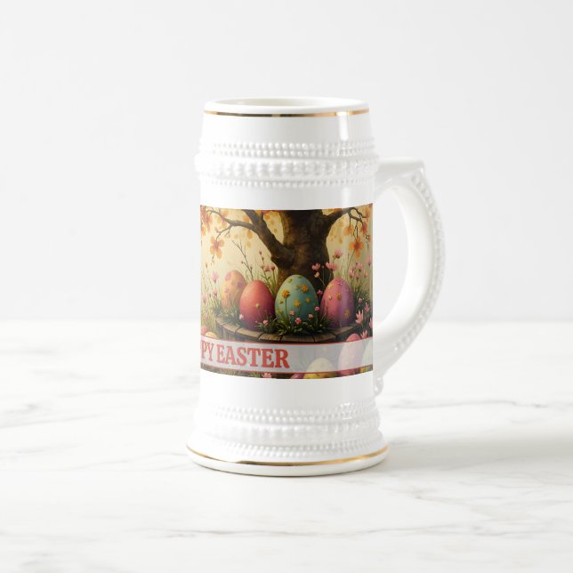 Spring Blossom Magic with Easter Egg Splendor Beer Stein (Front Right)