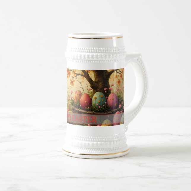 Spring Blossom Magic with Easter Egg Splendor Beer Stein (Front Right)