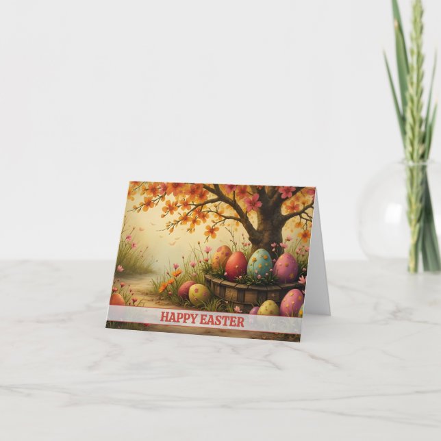 Spring Blossom Magic with Easter Egg Splendor Card (Front)