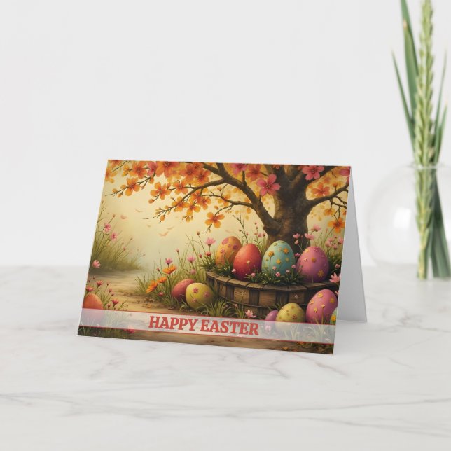 Spring Blossom Magic with Easter Egg Splendor Card (Front)