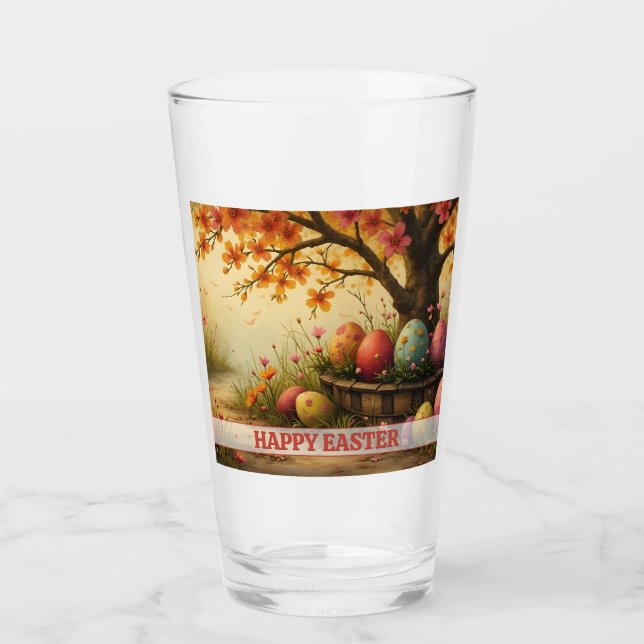 Spring Blossom Magic with Easter Egg Splendor Glass (Front)