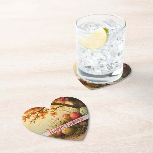 Spring Blossom Magic with Easter Egg Splendor Paper Coaster (Insitu)