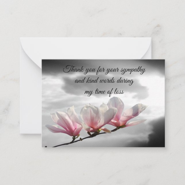 Spring Blossom Magnolia Thank You Card (Front)
