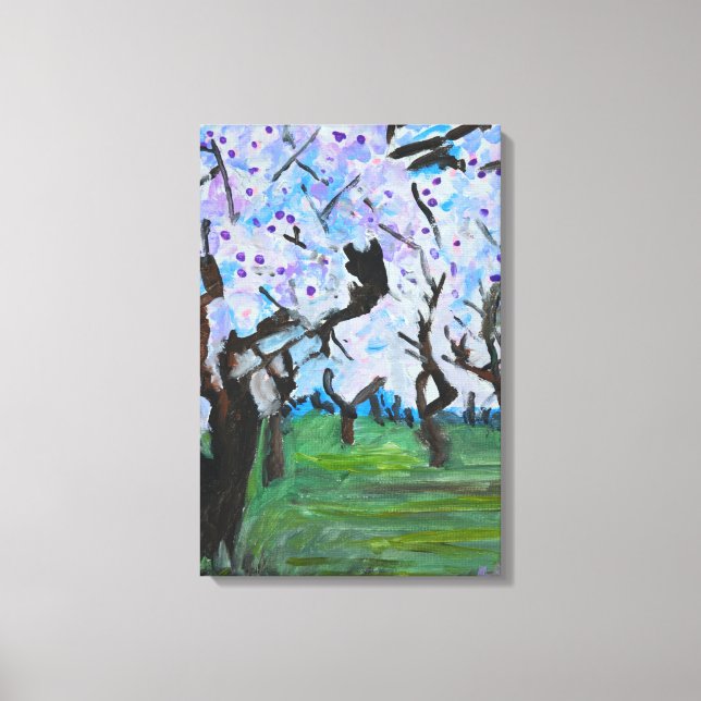 Spring Blossom Orchard Canvas Print (Front)