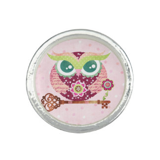 Spring Blossom Owl Ring