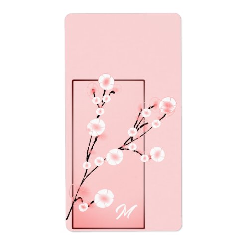 Spring Blossom _ Sakura _monogrammed  Label