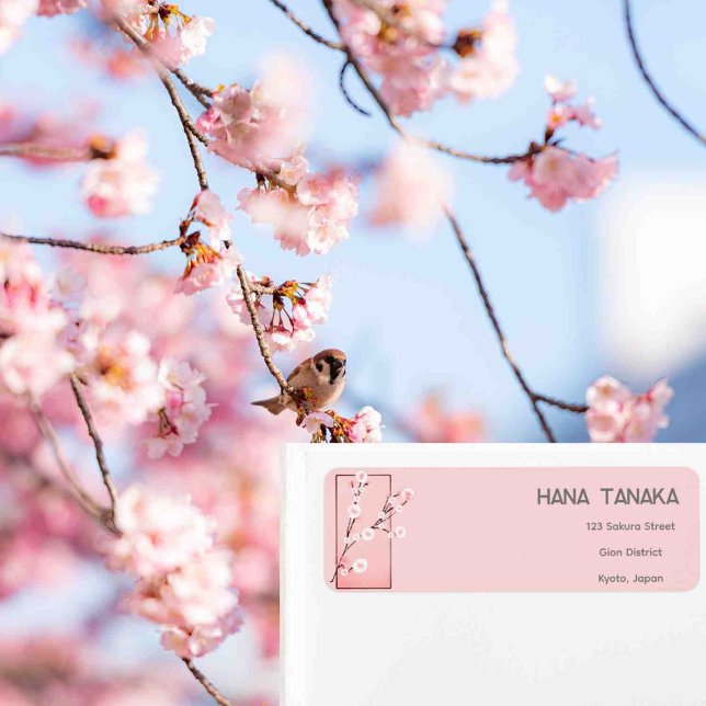 Spring Blossom - Sakura -monogrammed  Label (Creator Uploaded)