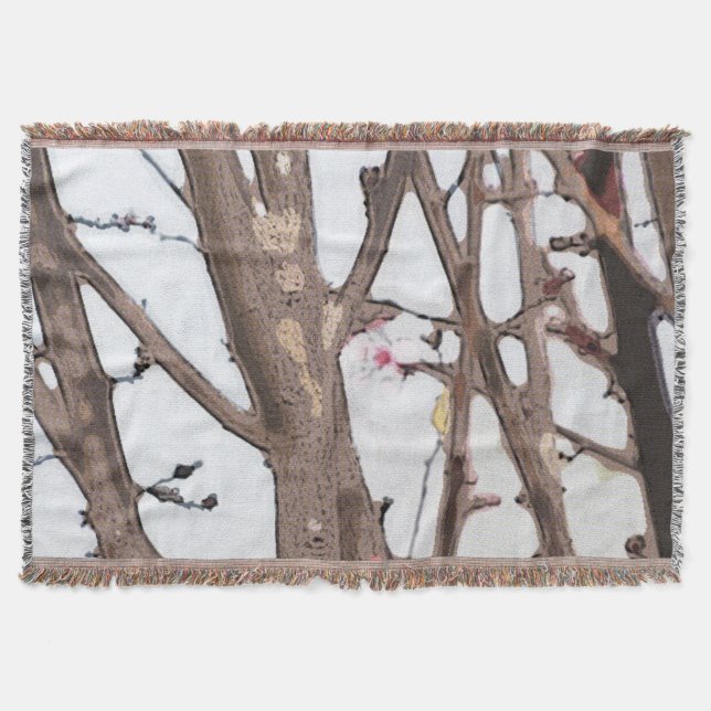 Spring Blossom Throw Blanket (Front)