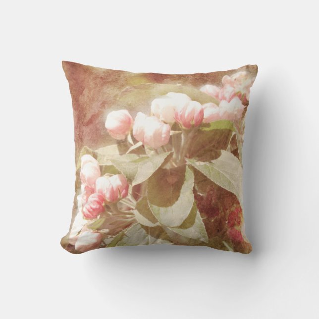Spring Blossom Throw Pillow (Front)