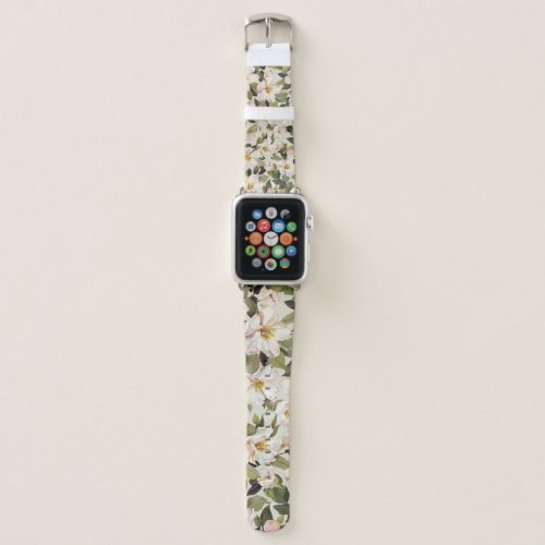 Spring Blossom Tree Branches Pattern Apple Watch Band