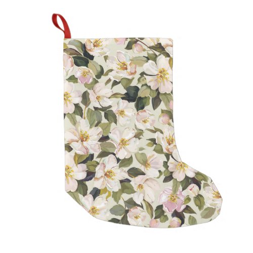 Spring Blossom Tree Branches Pattern Small Christmas Stocking