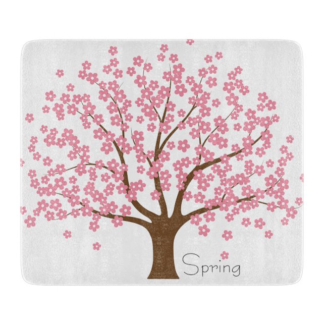 Spring Blossom Tree Cutting Board (Front)