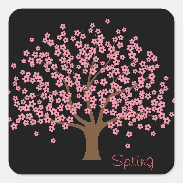 Spring Blossom Tree Sticker (Front)