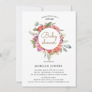 spring blossom Virtual Baby Shower Invitation