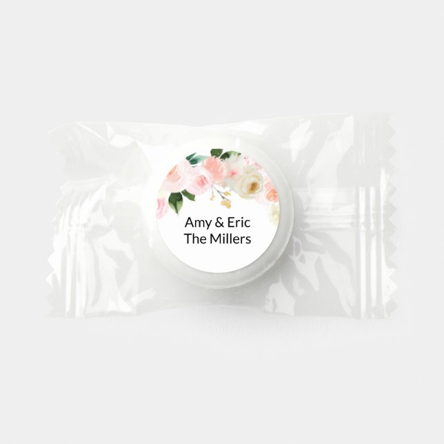 Spring Blossom Wedding Favor Mints (Front)