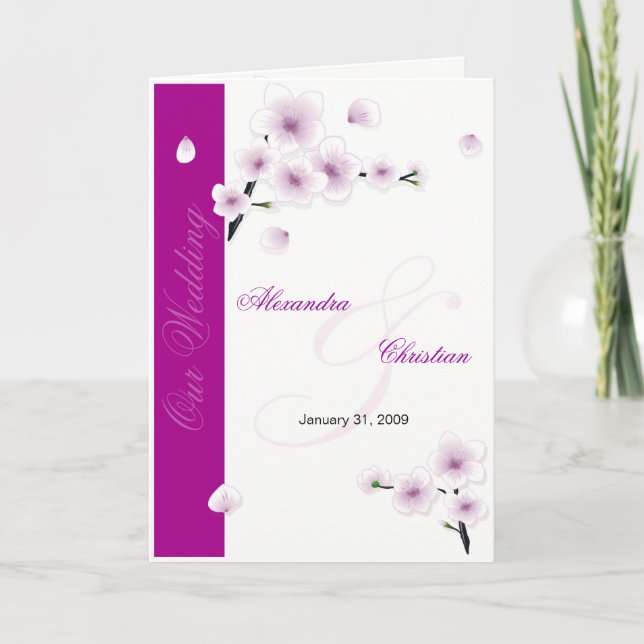 Spring Blossom Wedding Invitation Announcement 2 (Front)