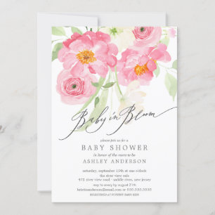 Spring Blossoms Baby In Bloom Invitation