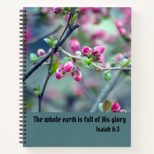 Spring Blossoms Bible Verse Notebook
