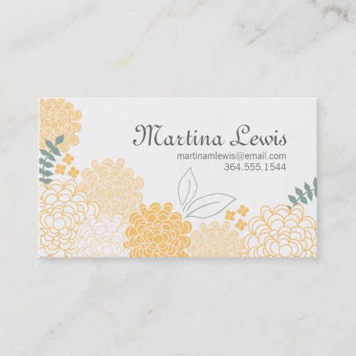 Customizable Spring Blossoms Calling Card Business Card Templates
