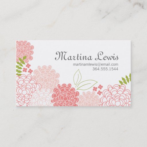 Customizable Spring Blossoms Calling Card Business Card Template
