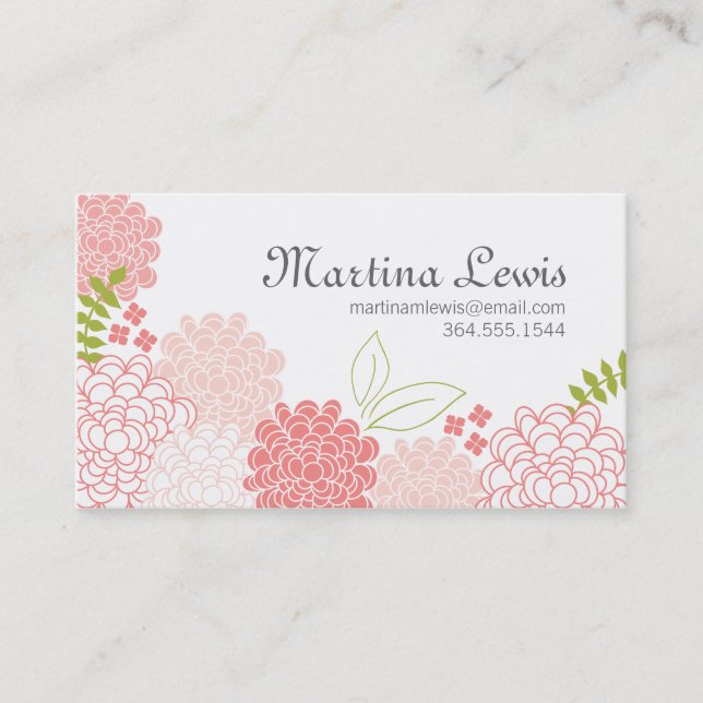 Spring Blossoms Calling Card (Front)