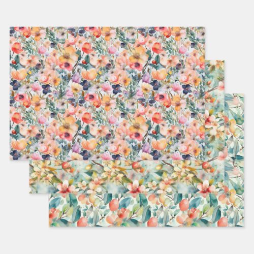 SPRING BLOSSOMS DECORATIVE PAPER SET