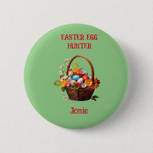 Spring Blossoms Easter Egg Hunt Button