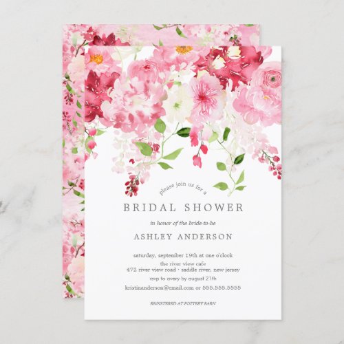 Spring Blossoms Floral Bridal Shower Invitation