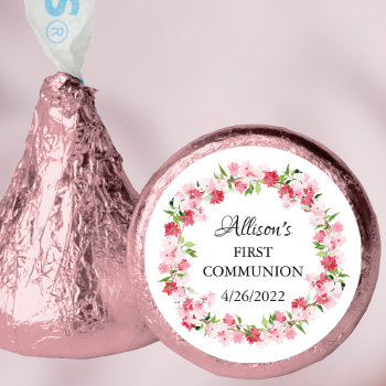 Spring Blossoms Floral Communion Hershey®'s Kisses® by invitationstop at Zazzle