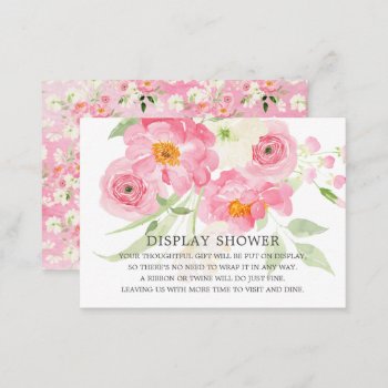 Spring Blossoms Floral Display Shower Enclosure Card by celebrateitweddings at Zazzle