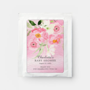 Spring Blossoms Floral Floral Baby Shower Tea Bag Drink Mix