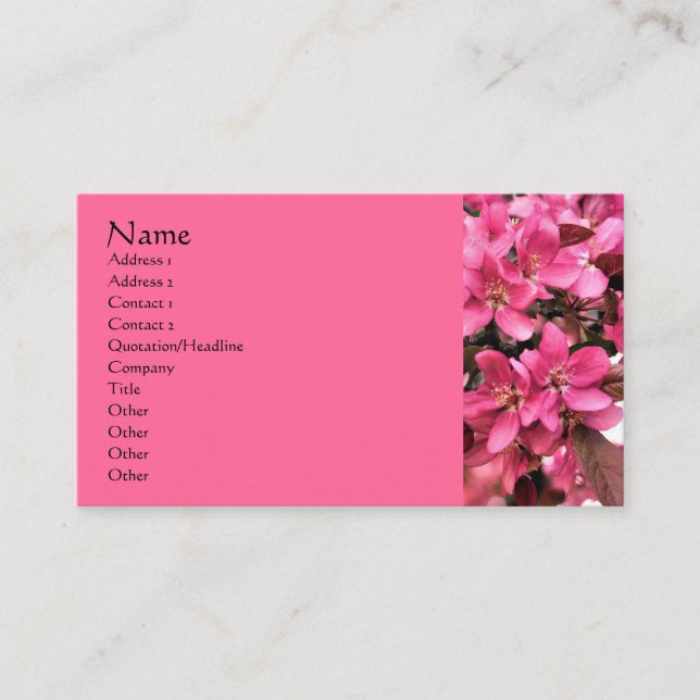 Spring Blossoms Flower Business Card (Front)