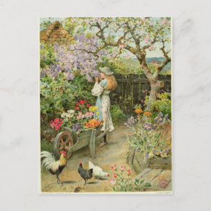 Spring Blossoms, from the Pears Annual, 1902 Postcard