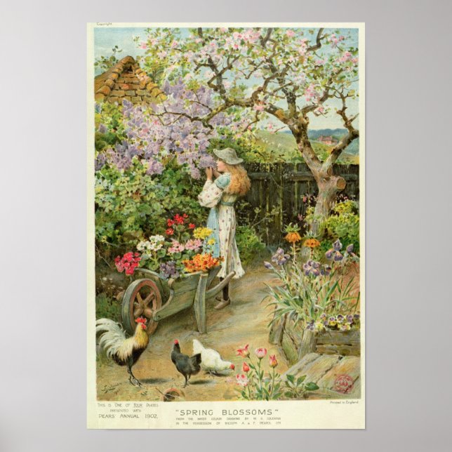 Spring Blossoms, from the Pears Annual, 1902 Poster (Front)