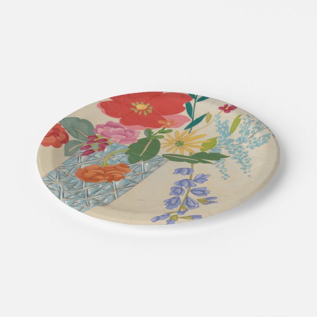 Spring Blossoms II Paper Plates (Angled)