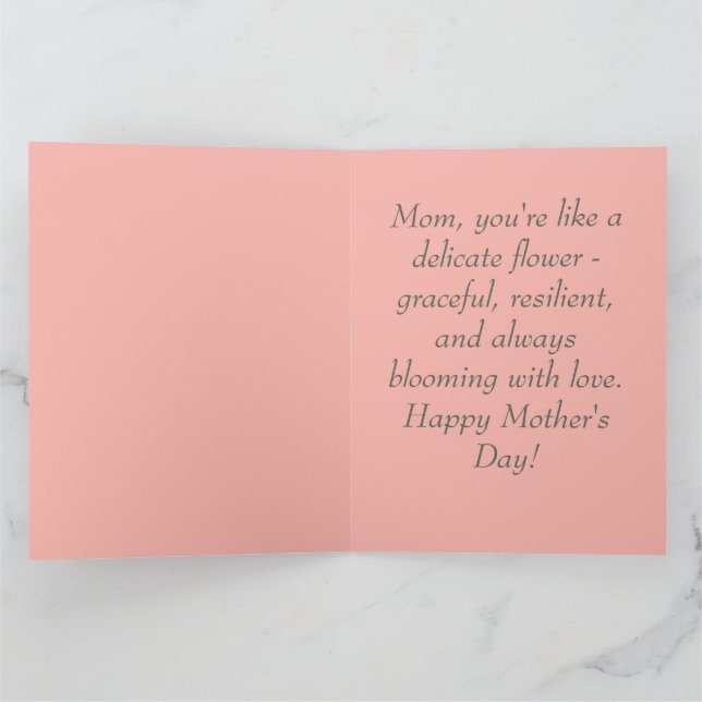 Spring Blossoms in Robin's Egg Blue Card (Inside)