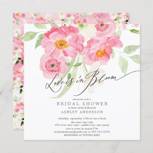 Spring Blossoms Love Is In Bloom Invitation