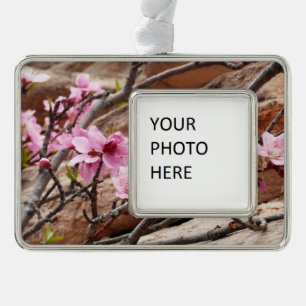 Spring Blossoms on Zion Rocks Christmas Ornament