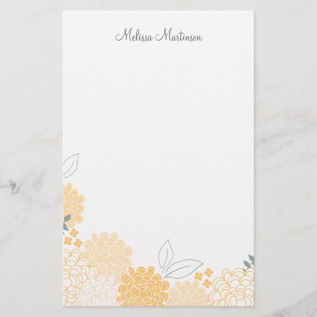 Spring Blossoms Personalized Stationery (Front)