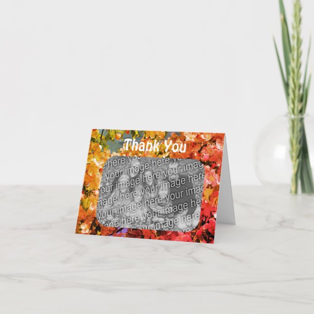 Spring Blossoms Personalized Thank You Photo Card (Front)