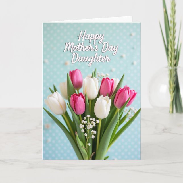 Spring Blossoms Polka Dot Card (Front)