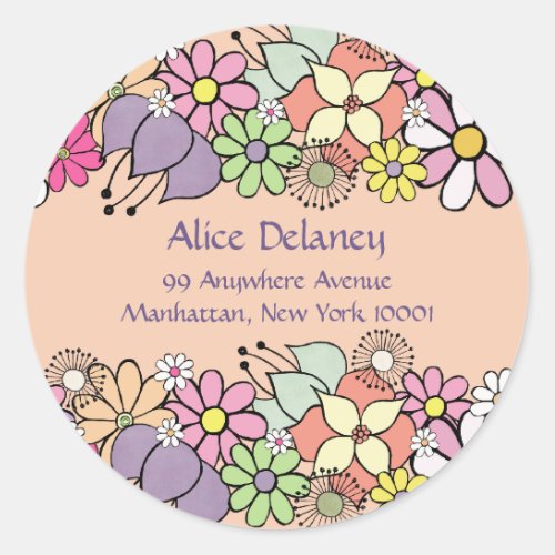 Spring Blossoms Return Address Labels Stickers